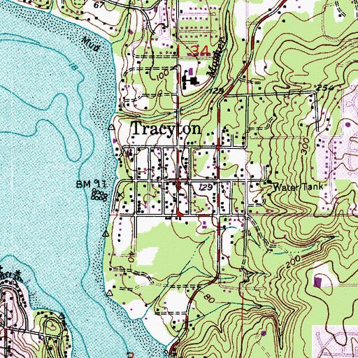 Topographic Map of Central Kitsap Fire and Rescue Station 44 Tracyton, WA