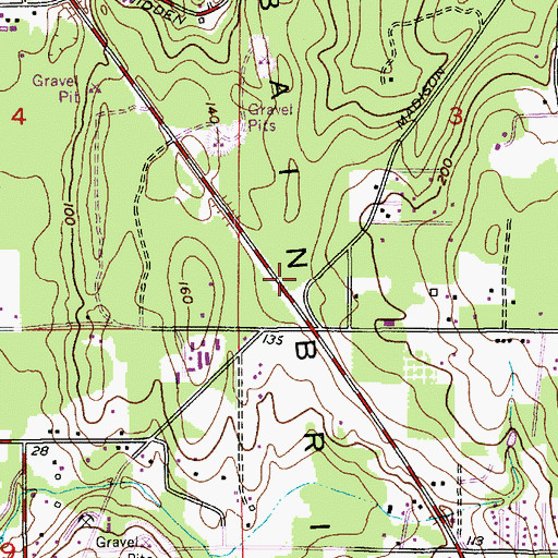 Topographic Map of Bainbridge Island Fire Department Station 23, WA