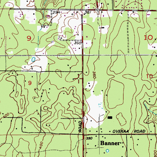 Topographic Map of South Kitsap Fire and Rescue Station 10 Banner, WA