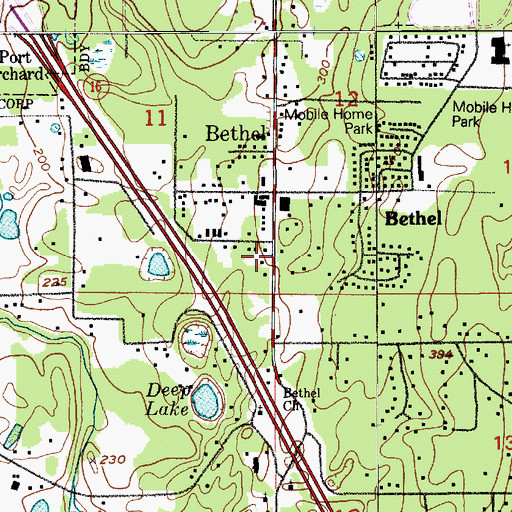 Topographic Map of South Kitsap Fire and Rescue Station 11 Bethel, WA