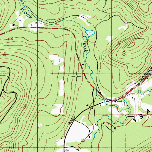 Topographic Map of Mason County Fire District 13, WA