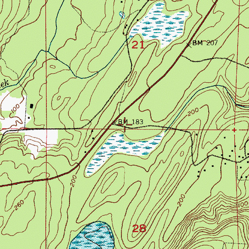 Topographic Map of Mason County Fire District 3 Station 2, WA