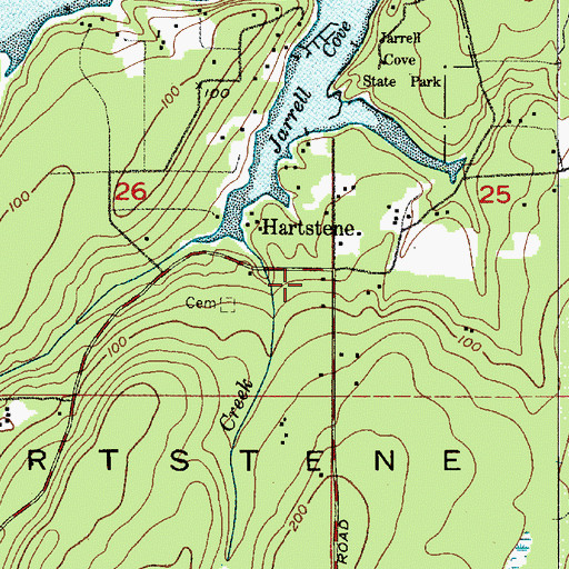 Topographic Map of Mason County Fire District 5 Station 9 - North Harstine Island, WA
