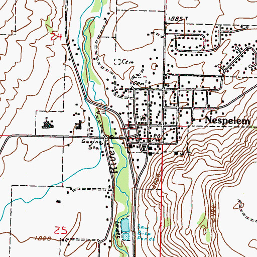 Topographic Map of Colville Tribal Emergency Medical Services, WA