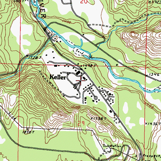 Topographic Map of Colville Tribal Emergency Medical Services, WA