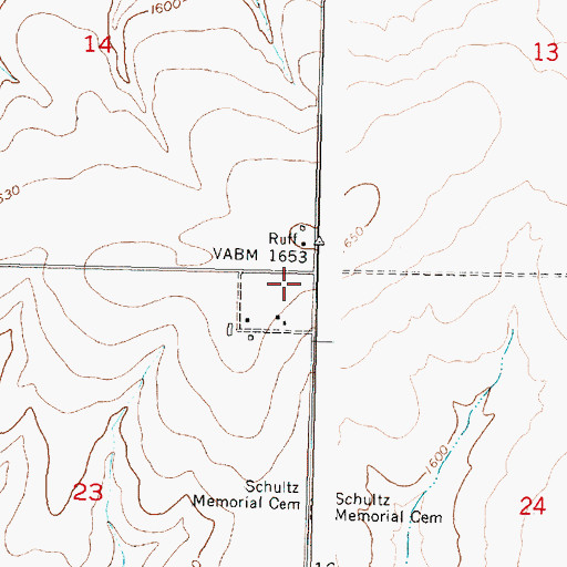 Topographic Map of Grant County Fire District 5 Station 3, WA