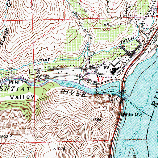 Topographic Map of Chelan County Fire District 8, WA