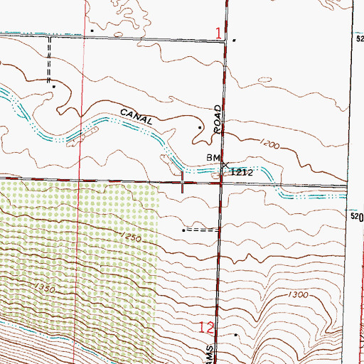 Topographic Map of Grant County Fire District 3 Station 34, WA