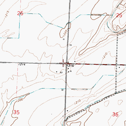 Topographic Map of Grant County Fire District 3 Station 33, WA