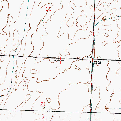 Topographic Map of Grant County Fire District 5 Station 7, WA