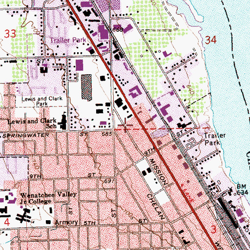 Topographic Map of Ballard Ambulance, WA