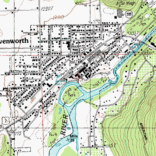 Topographic Map of Cascade Ambulance, WA