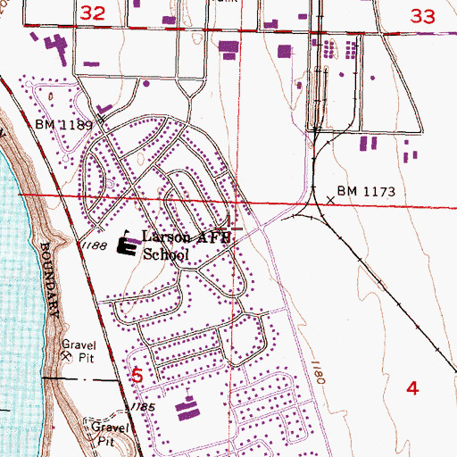 Topographic Map of Grant County Fire District 5 Station 8, WA
