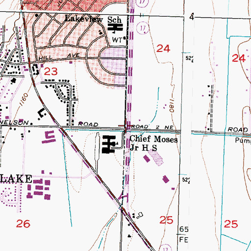 Topographic Map of Grant County Fire District 5 Station 1 Headquarters, WA