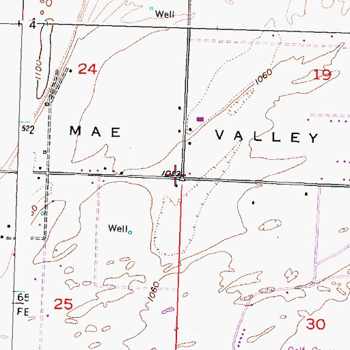 Topographic Map of Grant County Fire District 5 Station 2, WA