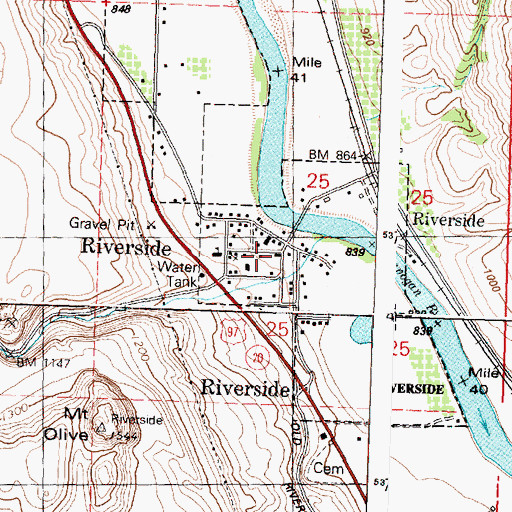 Topographic Map of Okanogan County Fire District 7, WA