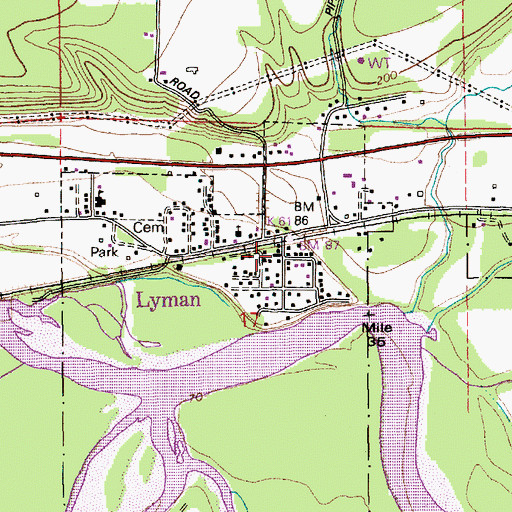 Topographic Map of Skagit County Fire District 8 Lyman, WA
