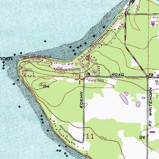 Topographic Map of Whatcom County Fire District 7 Station 44 - Birch Bay, WA