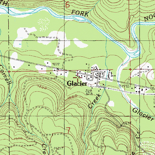 Topographic Map of Whatcom County Fire District 19 Glacier Fire and Rescue, WA