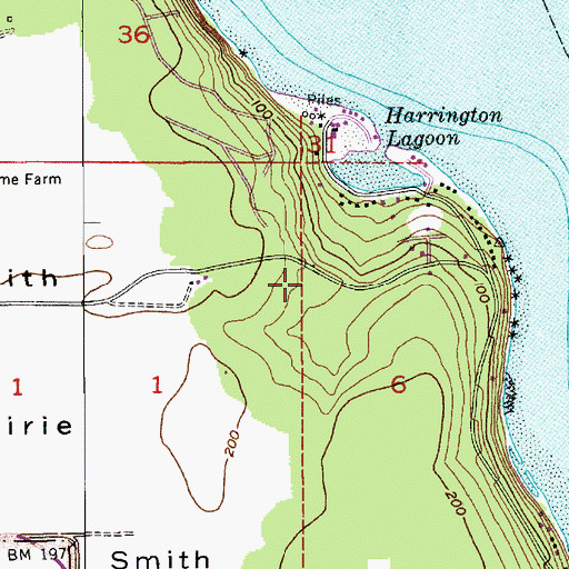 Topographic Map of Island County Fire District 5 Central Whidbey Island Fire and Rescue Station 52, WA