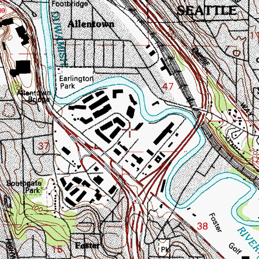 Topographic Map of American Medical Response, WA