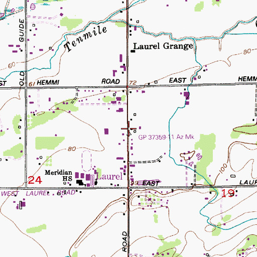 Topographic Map of North Whatcom Fire and Rescue Station 69 Laurel, WA