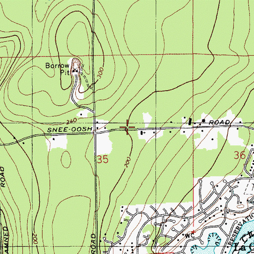 Topographic Map of Skagit County Fire District 13 Station 2 Hope Island Volunteer Fire Department, WA