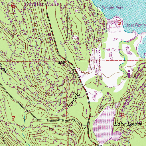Topographic Map of South Whatcom Fire Authority Station 22, WA