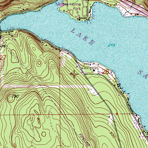 Topographic Map of South Whatcom Fire Authority Station 29, WA