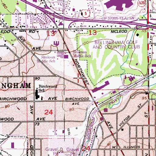 Topographic Map of Whatcom Medic One, WA