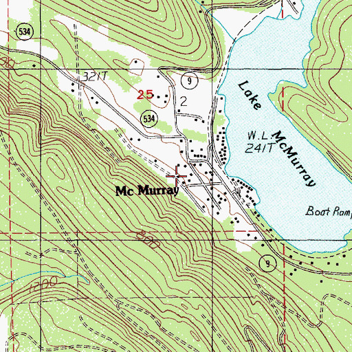 Topographic Map of Skagit County Fire District 15 Lake McMurray Fire Department, WA