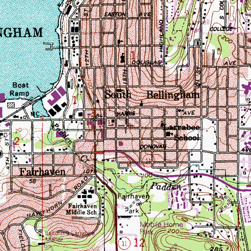 Topographic Map of Whatcom Medic One, WA