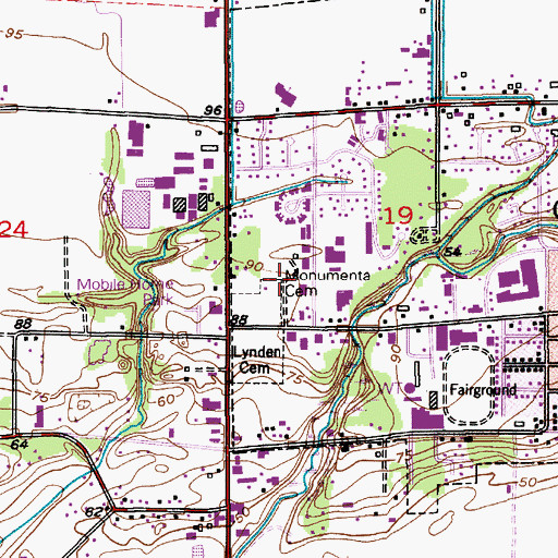 Topographic Map of North Whatcom Fire and Rescue Station 71 Lynden, WA