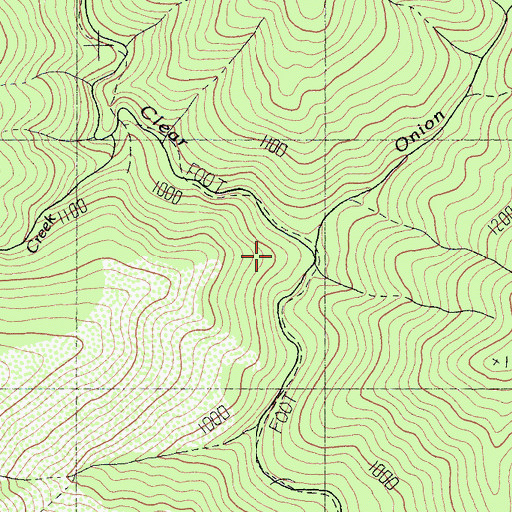 Topographic Map of Onion Creek, CA