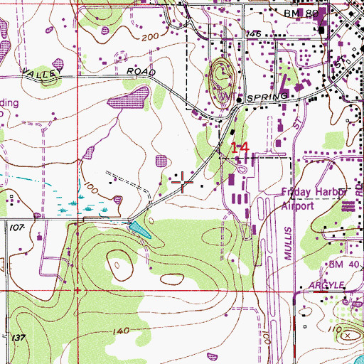 Topographic Map of San Juan Island Emergency Medical Services Frank Wilson Emergency Medical Services Building, WA