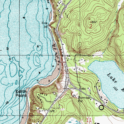 Topographic Map of Skagit County Fire District 11 Mount Erie Volunteer Fire Department Station 2, WA