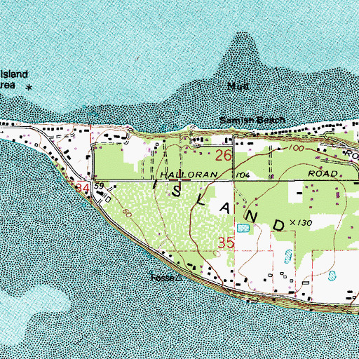 Topographic Map of Skagit County Fire District 5 Samish Island, WA