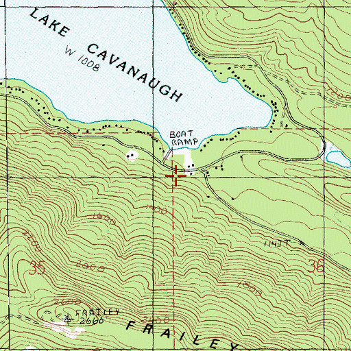 Topographic Map of Skagit County Fire District 7 Lake Cavanaugh Fire Department, WA