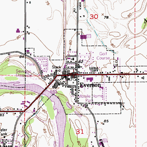 Topographic Map of Whatcom County Fire District 1 Station 81, WA