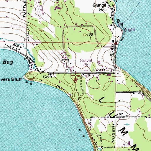 Topographic Map of Whatcom County Fire District 11 Lummi Island Volunteer Fire Department, WA