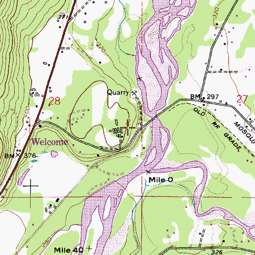 Topographic Map of Whatcom County Fire District 14 Station 93 Welcome, WA