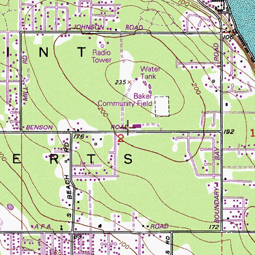 Topographic Map of Whatcom County Fire District 5, WA