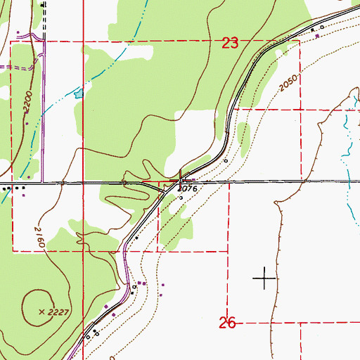 Topographic Map of Pend Oreille Fire District 4 Station 44, WA