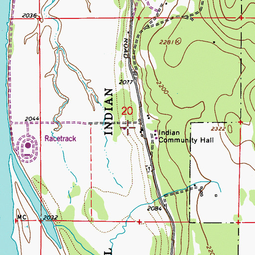 Topographic Map of Kalispel Tribal Public Safety Department, WA