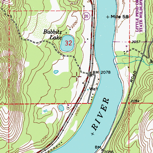 Topographic Map of Pend Oreille Fire District 5, WA