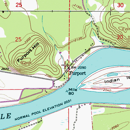 Topographic Map of Pend Oreille Fire District 6 and Rescue 6 Furport, WA