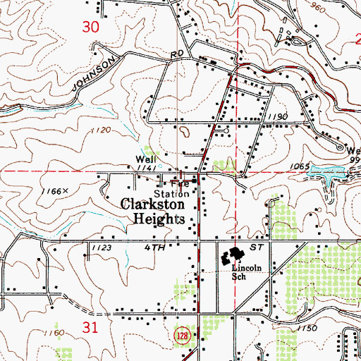 Topographic Map of Asotin County Fire Department Lewiston Medic 73, WA