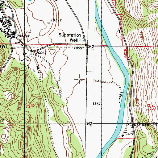 Topographic Map of North Ferry County Ambulance, WA