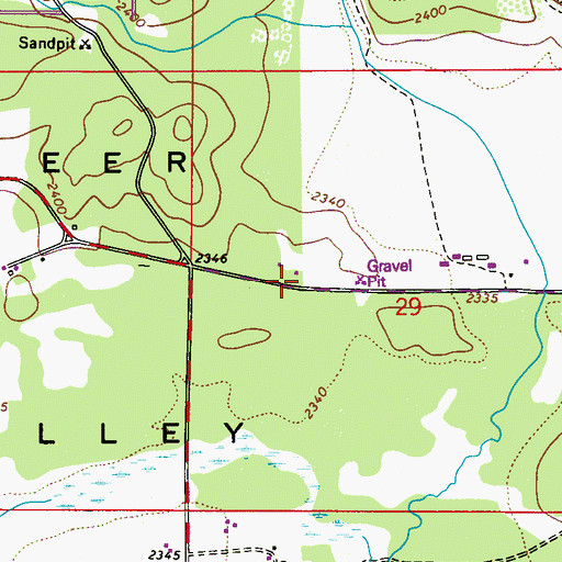 Topographic Map of South Pend Oreille Fire and Rescue Station 33 Deer Valley Road, WA