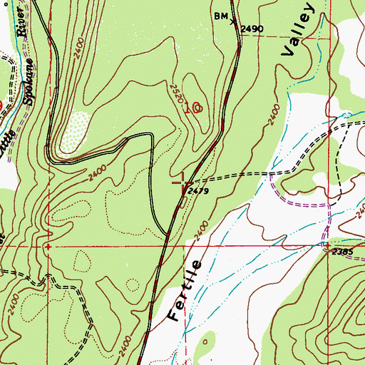 Topographic Map of South Pend Oreille Fire and Rescue Station 71 - Fertile Valley, WA